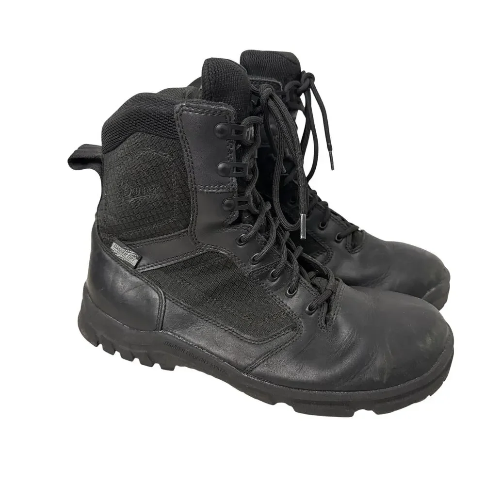 Danner Lookout Side Zip 8in Boots Mens Size 10 Black Tactical Work Police